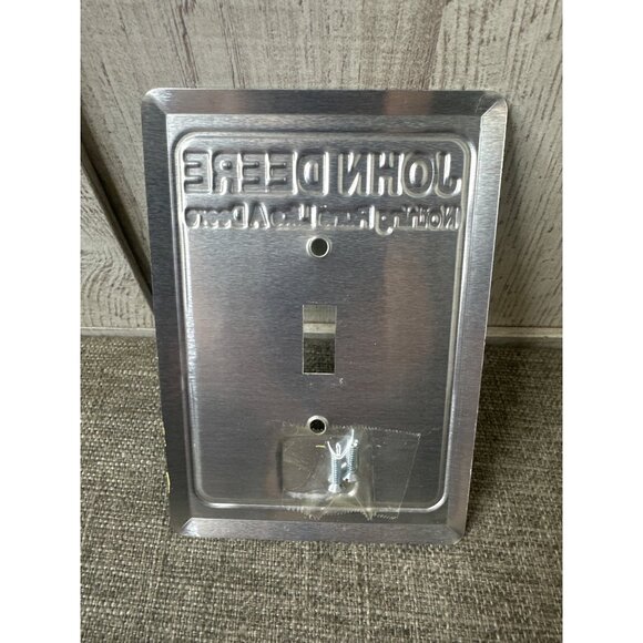 John Deere Green & Yellow Metal Light Switch Cover Plate - Picture 2 of 4